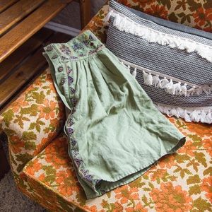 Anthropologie x Maeve Embroidered Utility Skirt